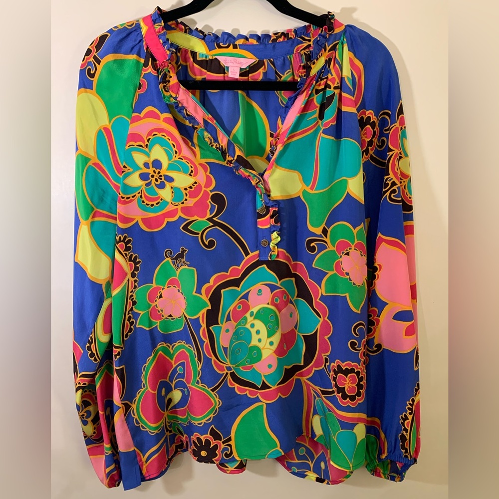 Lilly Pulitzer Rare Women’s Large Elsa in Starry Blue Drama Queen.